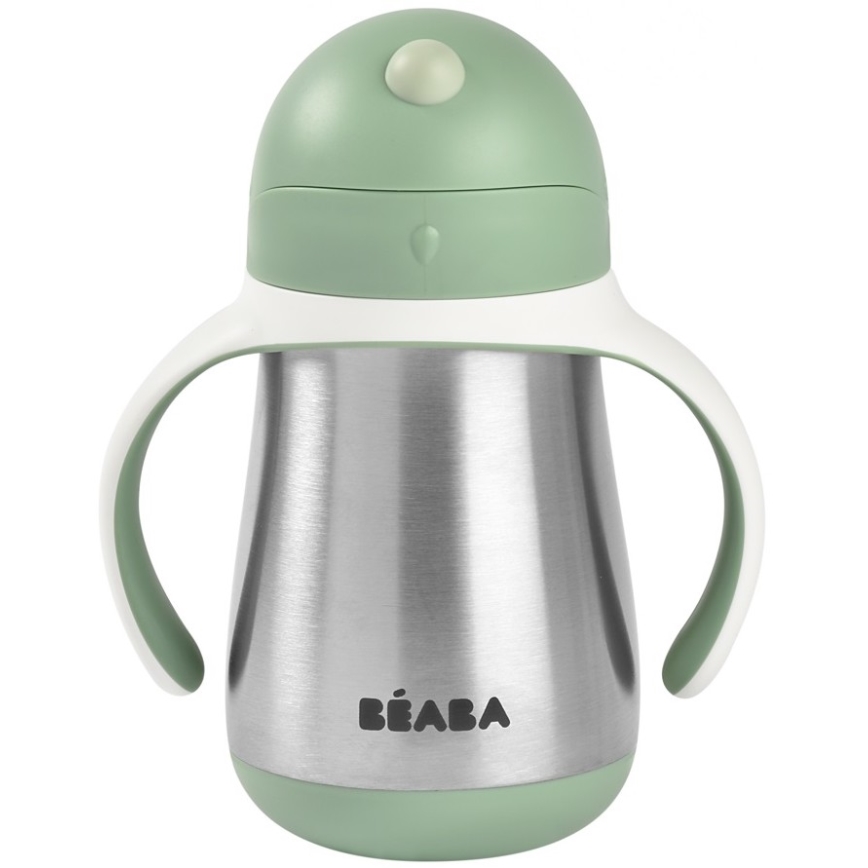 Beaba - Termoizolacijska čaša sa slamkom 250 ml zelena
