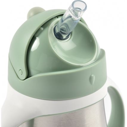 Beaba - Termoizolacijska čaša sa slamkom 250 ml zelena