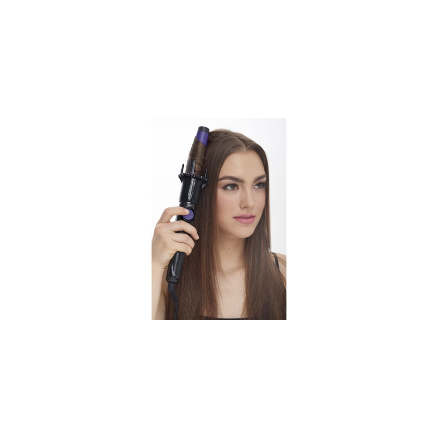 Bellissima 11307 - Rotirajuća uvijačica za kosu RICCI&CURL 230V crna/ljubičasta