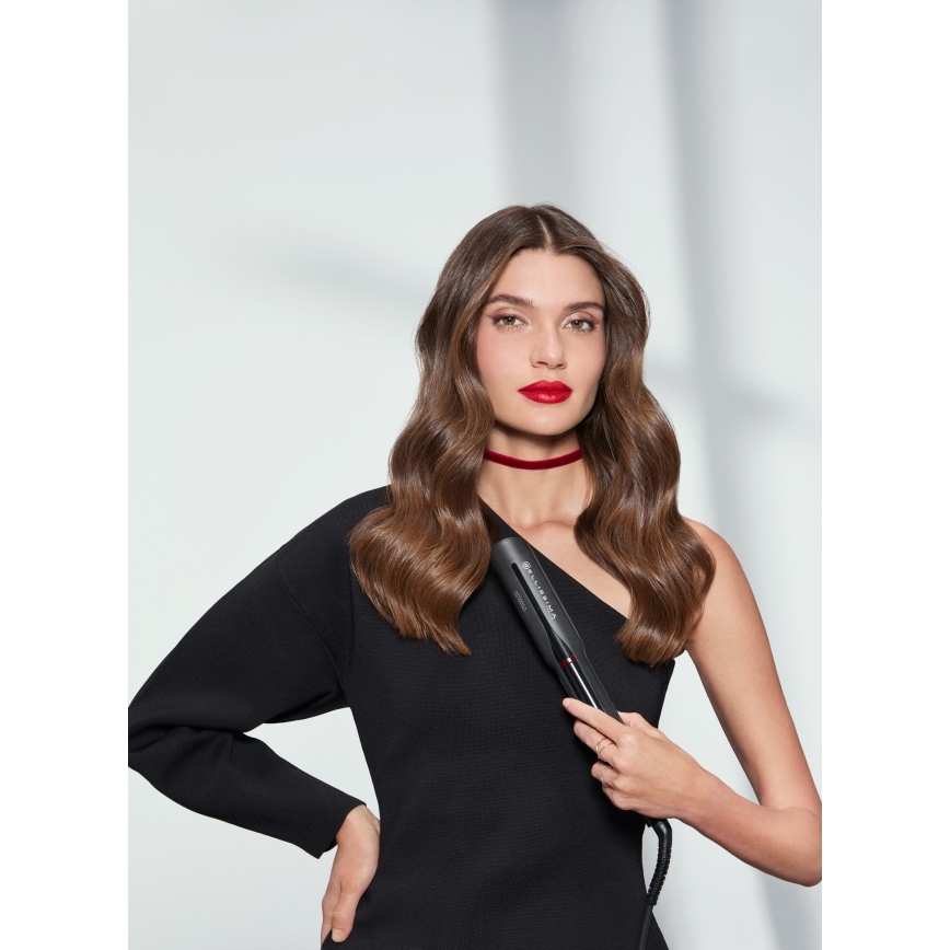 Bellissima 11948 - Pegla za kosu s LCD zaslonom, infracrvena, 60W/230V, crna