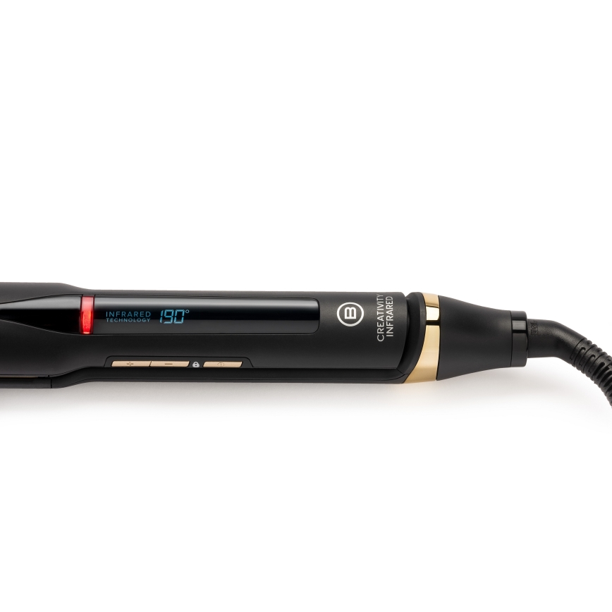 Bellissima 11948 - Pegla za kosu s LCD zaslonom, infracrvena, 60W/230V, crna