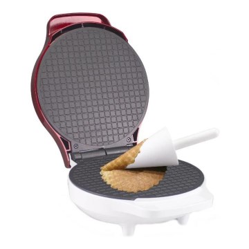 Beper - 2 u 1 aparat za vafle 1000 W/230 V, crveni