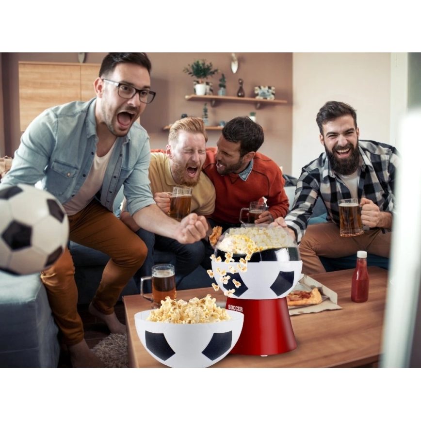 Beper - Aparat za kokice 1200W/230V nogomet/crvena