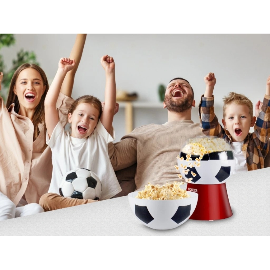 Beper - Aparat za kokice 1200W/230V nogomet/crvena