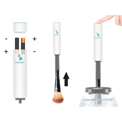 Beper - Čistač kozmetičkih četkica 2xAAA