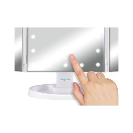 Beper - Kozmetičko ogledalo s LED osvjetljenjem 4xAAA/5V