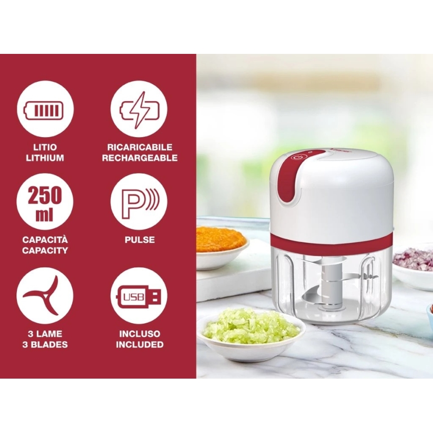 Beper - Punjiva sjeckalica 30 W / 5 V, 1500 mAh, 250 ml