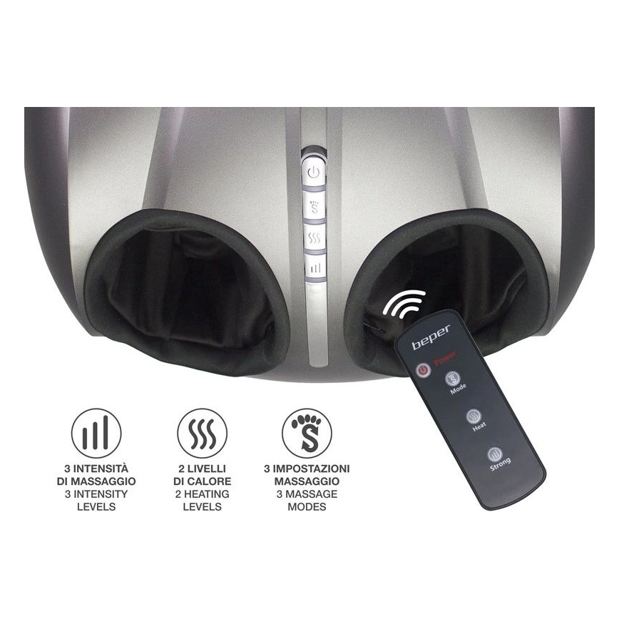 Beper – Shiatsu masažer za stopala 36W/230V s daljinskim upravljačem
