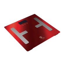 BerlingerHaus - Osobna vaga s LCD zaslonom 2xAAA crvena/mat krom