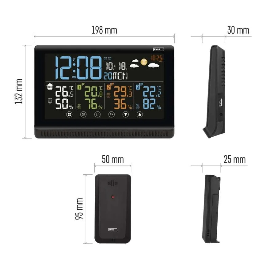 Bežična meteorološka stanica 5V/3xAAA + 2xAAA