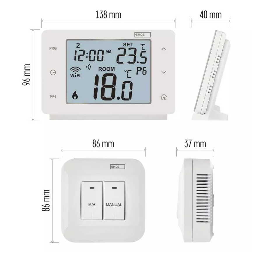 Bežični digitalni termostat GoSmart 230V/16A Wi-FI Tuya