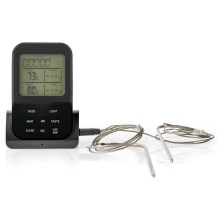 Bežični termometar za meso s LCD zaslonom i tajmerom 0-250 °C 2xAAA