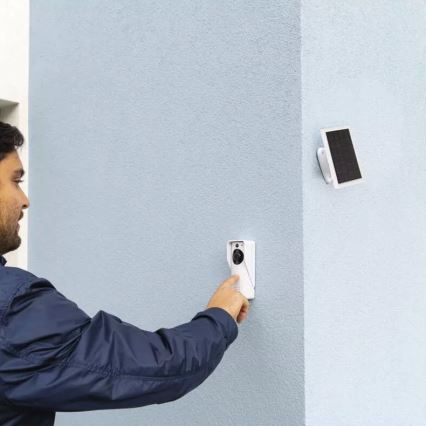 Bežični video zvono sa solarnim panelom GoSmart 4400 mAh 3xAA IP44 Wi-Fi Tuya