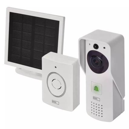 Bežični video zvono sa solarnim panelom GoSmart 4400 mAh 3xAA IP44 Wi-Fi Tuya