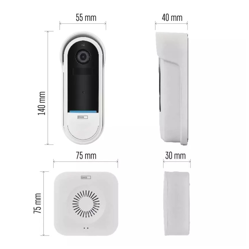 Bežični video zvono s senzorom pokreta GoSmart 5V 3xAA IP65 Wi-Fi Tuya