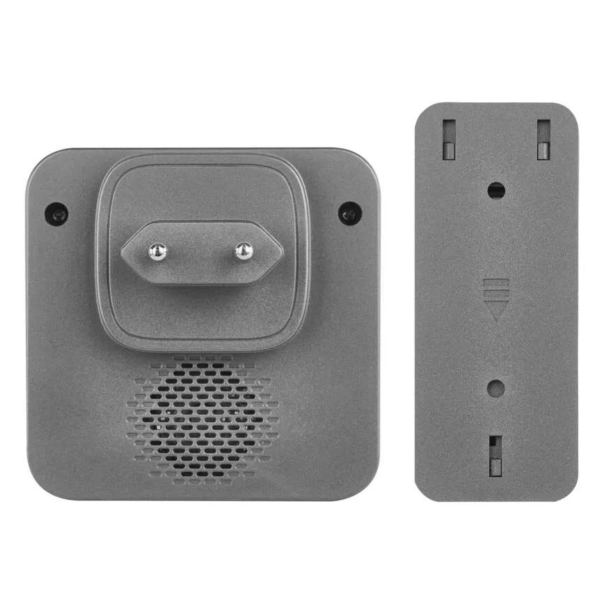 Bežični zvon za utičnicu GoSmart 230V + 1xCR2032, sivi, Wi-Fi
