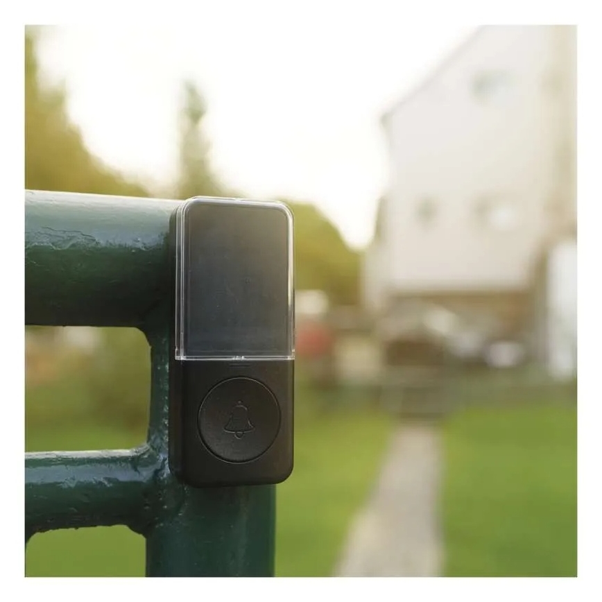 Bežični zvonac za utičnicu 230V + 1xCR2032 crni