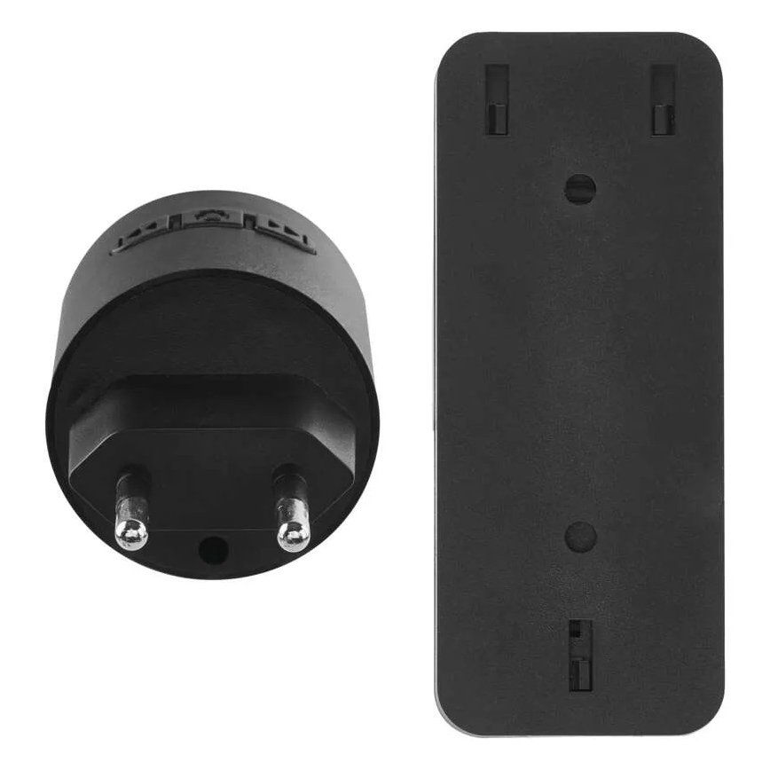 Bežični zvonac za utičnicu 230V + 1xCR2032 crni