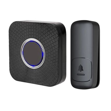 Bežični zvono za utičnicu kinetički 230V crna