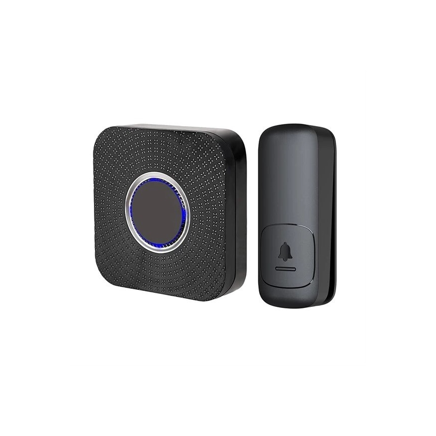 Bežični zvono za utičnicu kinetički 230V crna