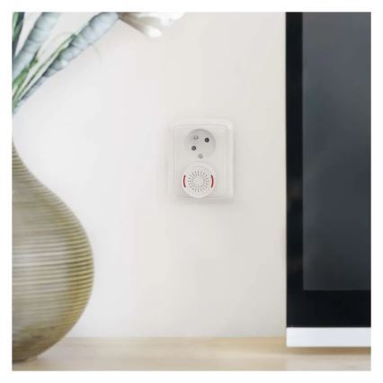 Bežično zvono za utičnicu 230V + 1xCR2032 bijelo