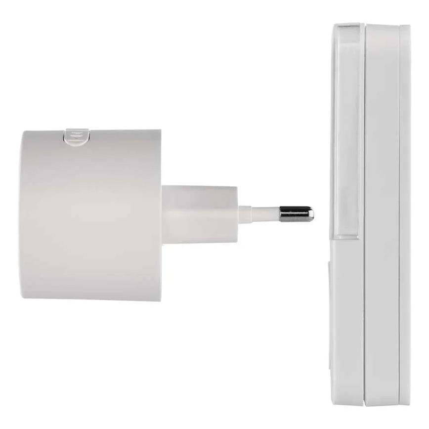 Bežično zvono za utičnicu 230V + 1xCR2032 bijelo