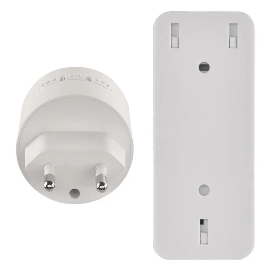 Bežično zvono za utičnicu 230V + 1xCR2032 bijelo