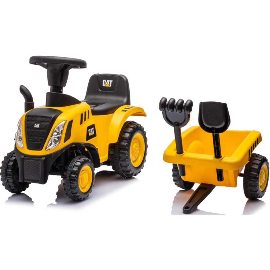 Bicikl guralica traktor CAT 2xAA žuta/crna