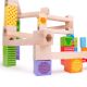 Bigjigs Toys - Drvena staza s kuglicama obojena