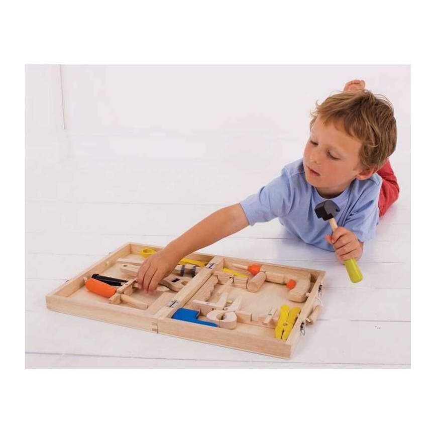 Bigjigs Toys - Drveni kovčeg za alat