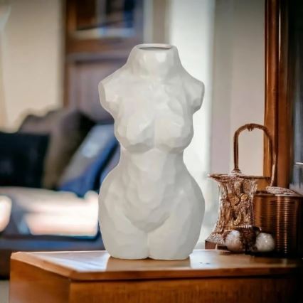 Bijela keramička vaza 30 cm
