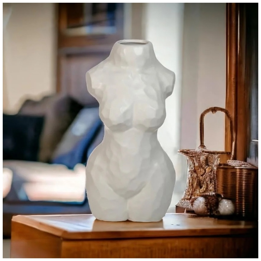 Bijela keramička vaza 30 cm