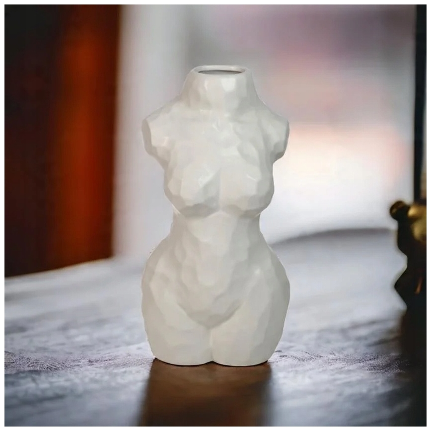 Bijela keramička vaza 30 cm