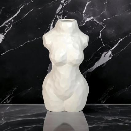 Bijela keramička vaza 30 cm