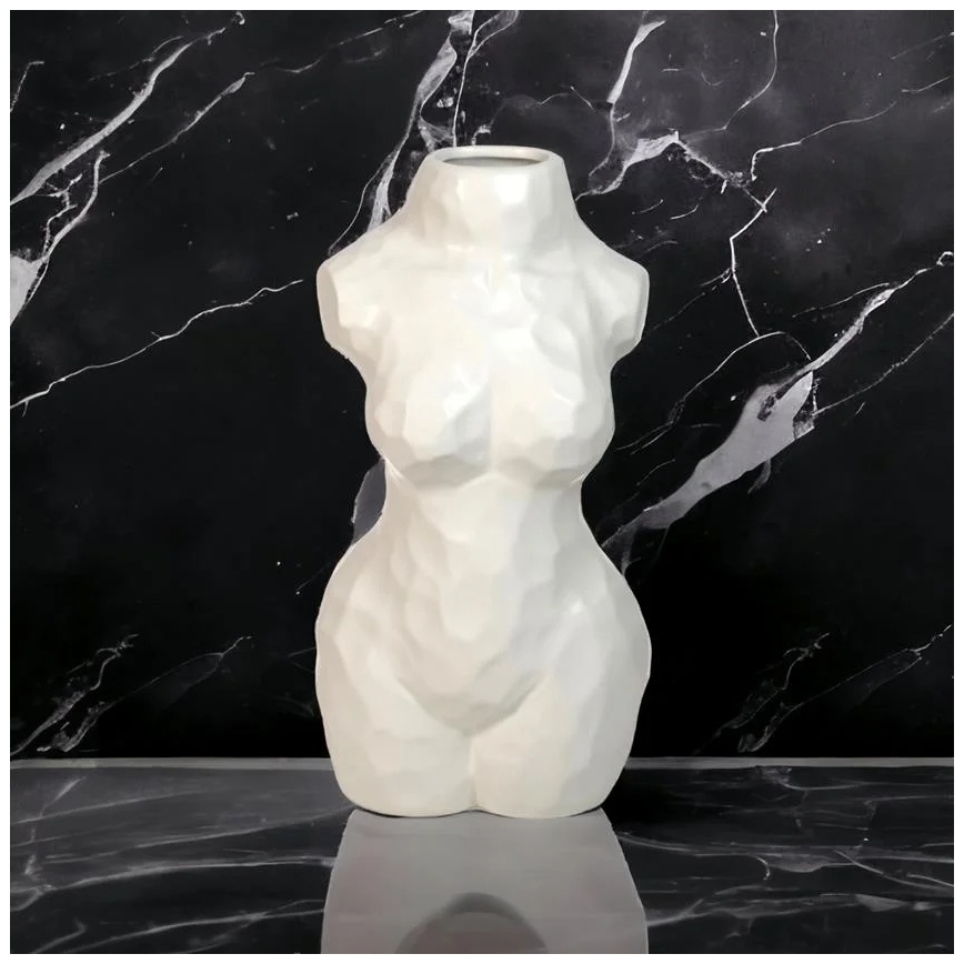 Bijela keramička vaza 30 cm