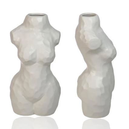 Bijela keramička vaza 30 cm