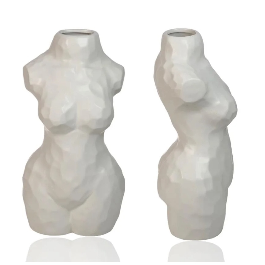 Bijela keramička vaza 30 cm