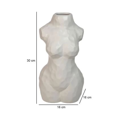 Bijela keramička vaza 30 cm