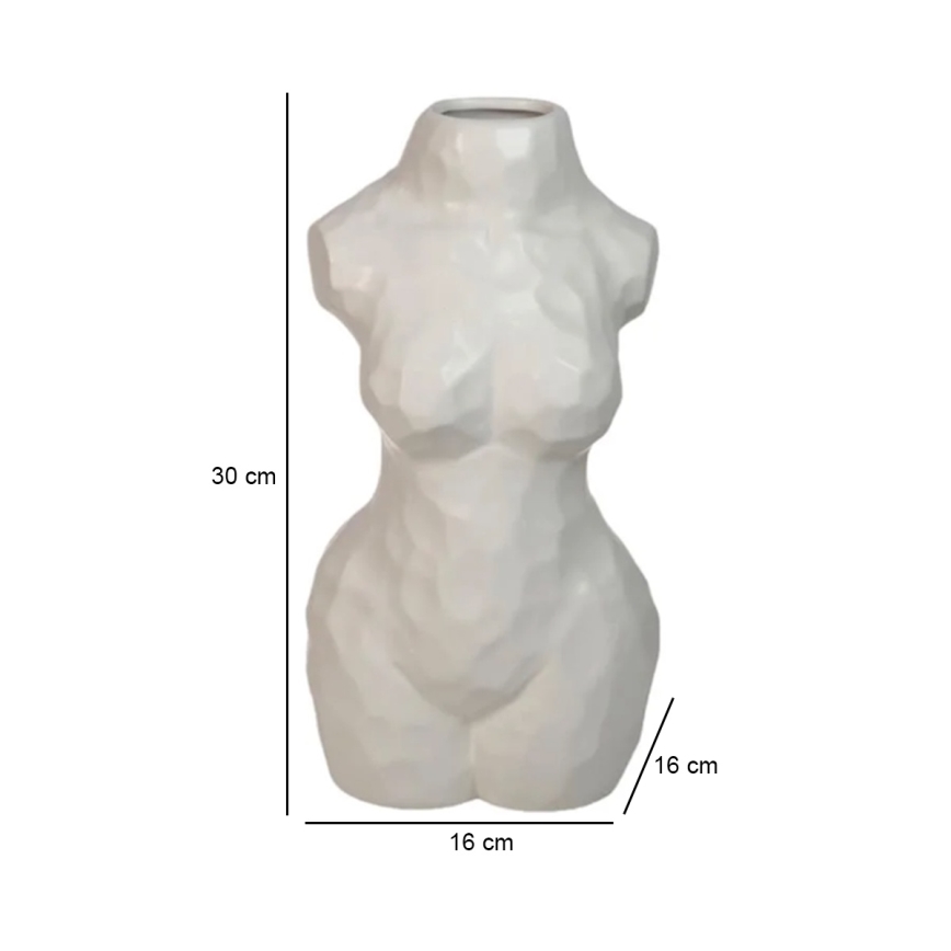 Bijela keramička vaza 30 cm