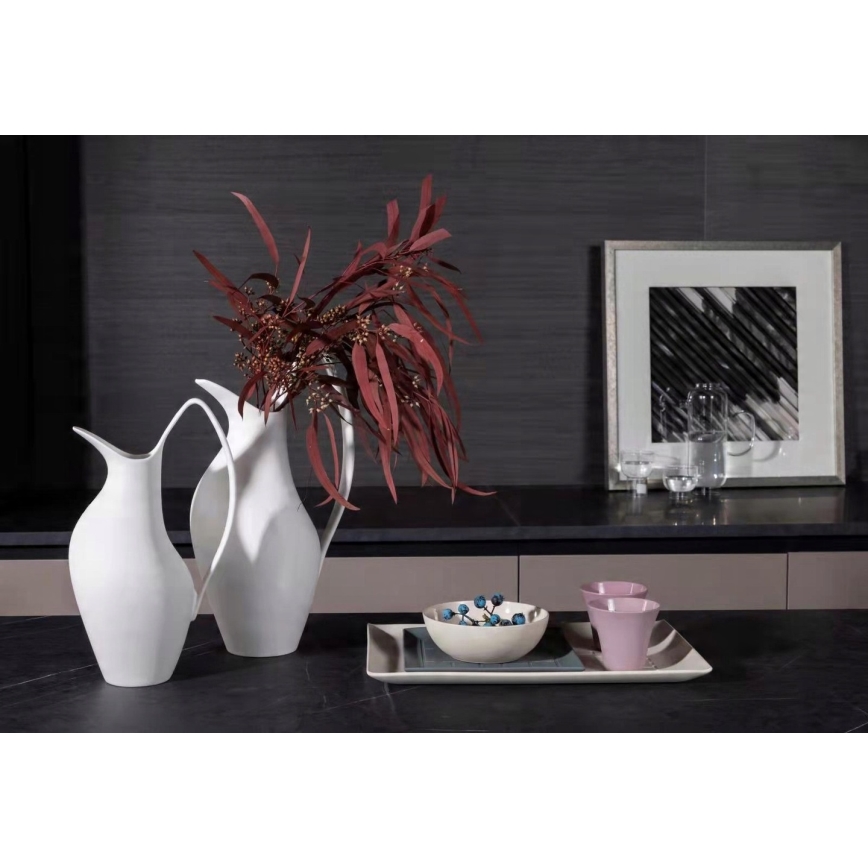 Bijela keramička vaza 33 x 17 x 19 cm