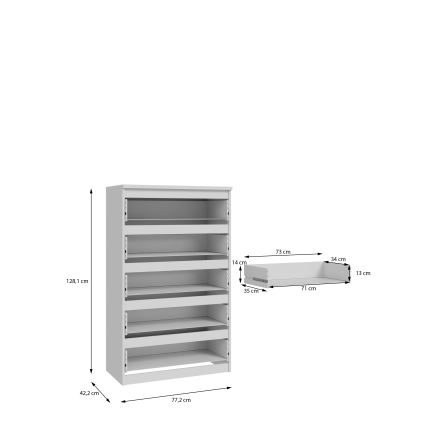 Bijela komoda MAO s ladicama