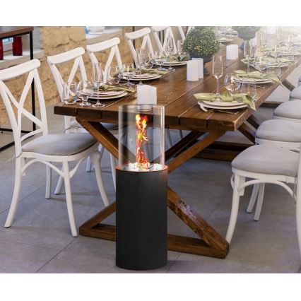 BIO kamin ROMA 26,5x80,5 cm 2kW crna + zaštitni pokrov