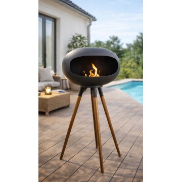 Bio kamin TOKIO 45 x 100 cm, 2 kW, crne boje