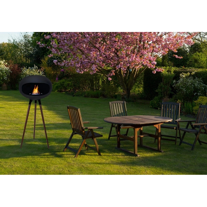 Bio kamin TOKIO 45 x 100 cm, 2 kW, crne boje