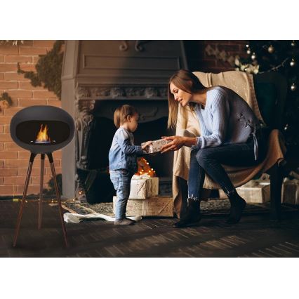 Bio kamin TOKIO 45 x 100 cm, 2 kW, crne boje