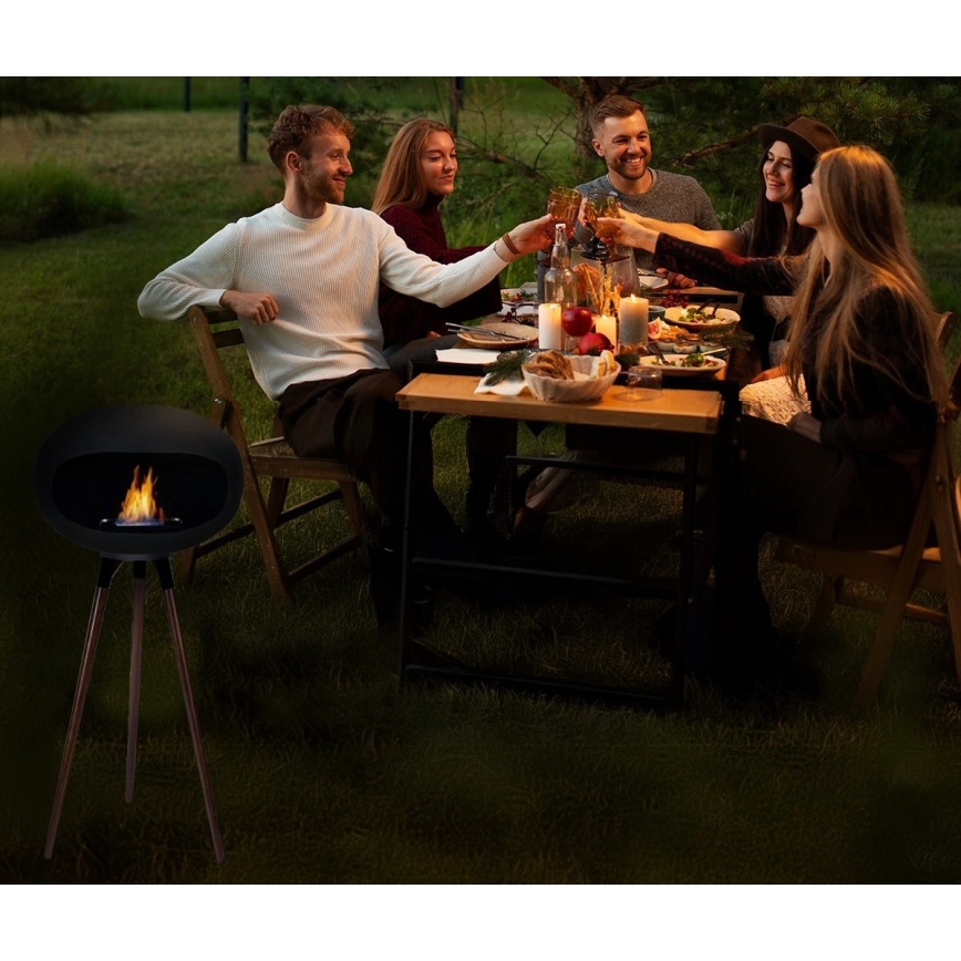 Bio kamin TOKIO 45 x 100 cm, 2 kW, crne boje