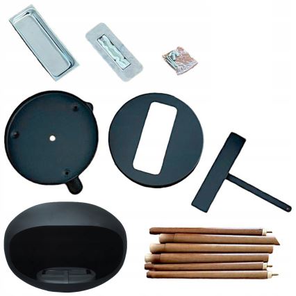 Bio kamin TOKIO 45 x 100 cm, 2 kW, crne boje