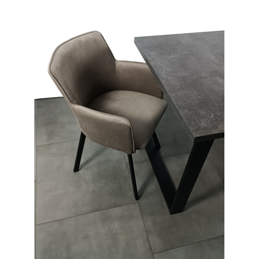 Blagovaonska stolica AMELIA taupe