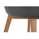 Blagovaonska stolica BAKERI 86x48 cm siva/bukva