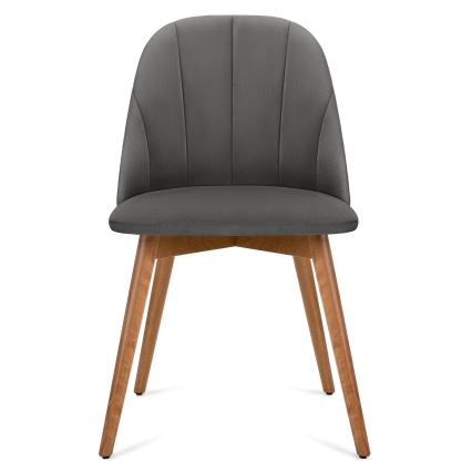 Blagovaonska stolica BAKERI 86x48 cm siva/svijetli hrast